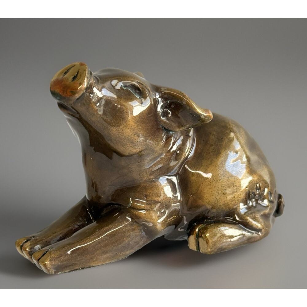 Donna Mason-Adams Signed Bronze Pig "Floyd" Sculpture Low Edition #104 Limited